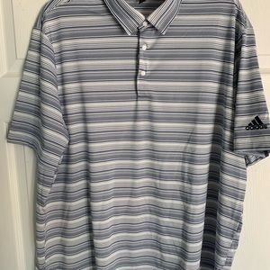 Adidas Primegreen Heather Snap Polo (Crew Navy/White) XL